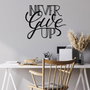 Wallity Never Give Up Escultura de Pared Negra